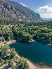 Obraz na płótnie Canvas Pond near Mountain Range