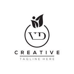 Modern unique creative letter VD logo design.VD letter logo Design Vector Icon.