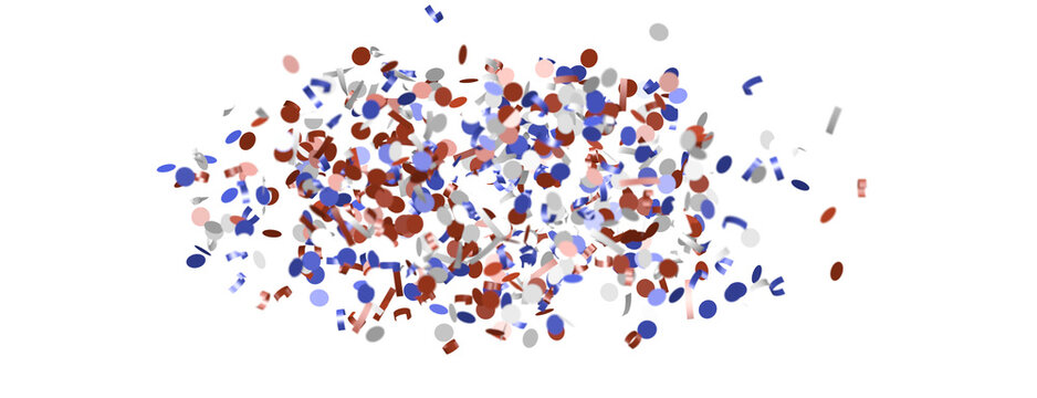 Confetti -  Red Blue White Confetti Confetti Overlay