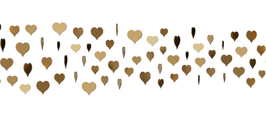  Red heart love confettis. Valentine's day falling