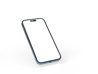 3d render illustration hand holding the white smartphone