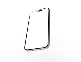 3d render illustration hand holding the white smartphone