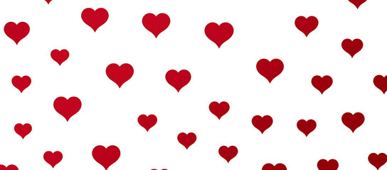 Fototapeta na wymiar Red heart love confettis. Valentine's day falling