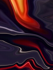 red and black background with swirl liquid marble effect, Close up of colorful simply painting acrylic colorful wave line background perfect for wallpaper and cover.