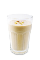 Mango lassi on a white isolated background