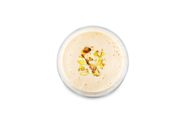 Mango lassi on a white isolated background