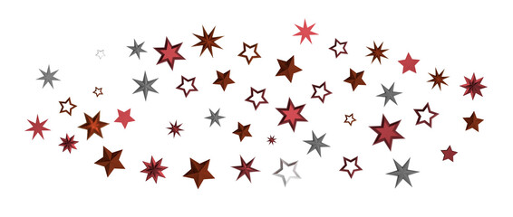 Festive christmas card. Isolated illustration white background. - in red