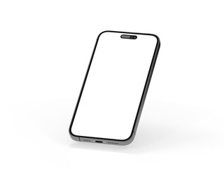 3d render illustration hand holding the white smartphone