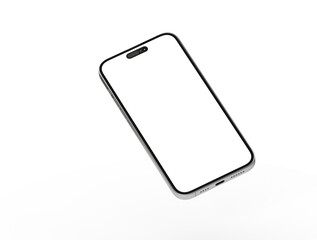 smartphone  With Blank Screen in 3d