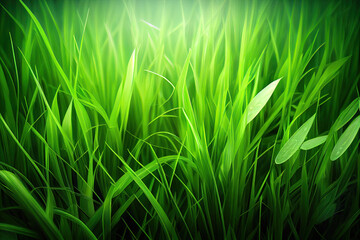 Spring grass background, Generative AI