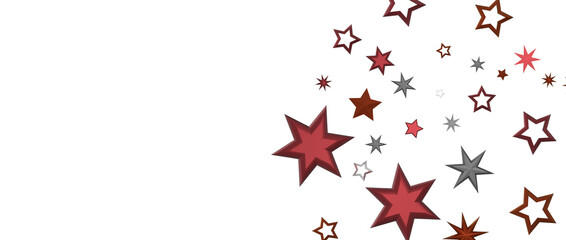 Festive christmas card. Isolated illustration white background. - in red