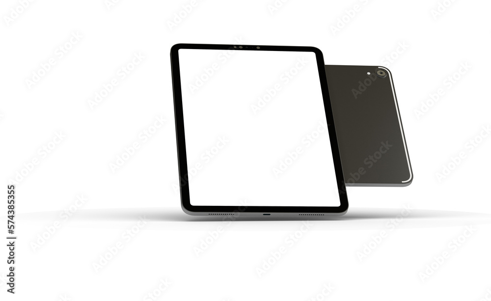 Poster tablet pc computer with blank screen 3d