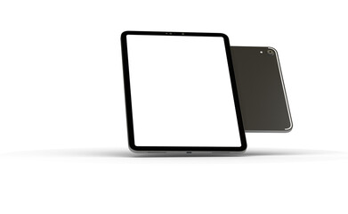 Tablet pc  computer with blank screen 3d