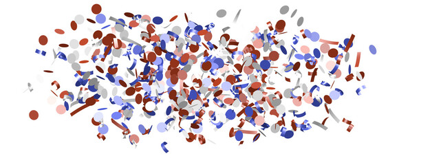 Confetti -  Red Blue White Confetti Confetti Overlay