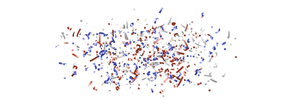 Confetti -  Red Blue White Confetti Confetti Overlay