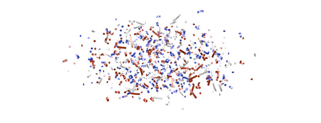 Confetti -  Red Blue White Confetti Confetti Overlay
