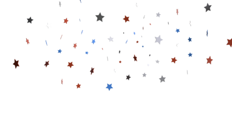 stars confetti on american independence day