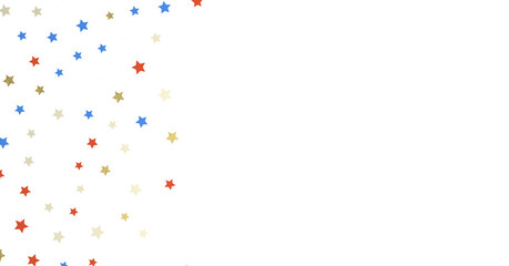stars confetti on american independence day