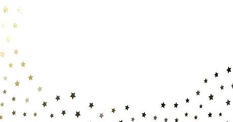 A gray whirlwind of golden snowflakes and stars. New