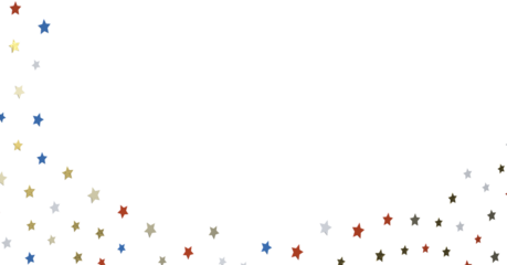 stars confetti on american independence day