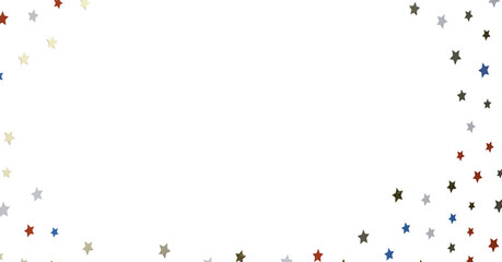 stars confetti on american independence day