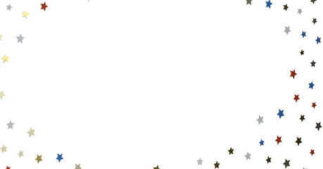 stars confetti on american independence day