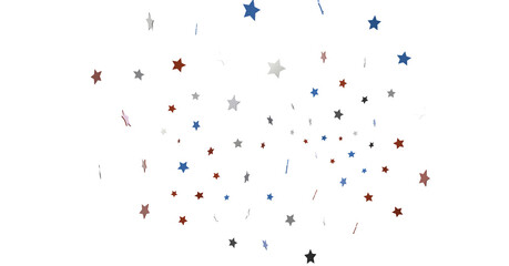 stars confetti on american independence day