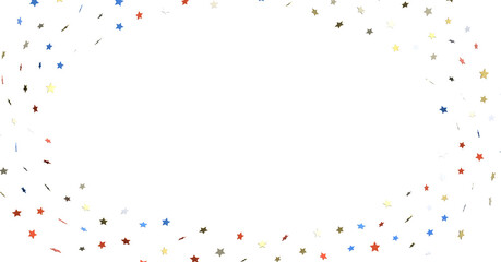 stars confetti on american independence day