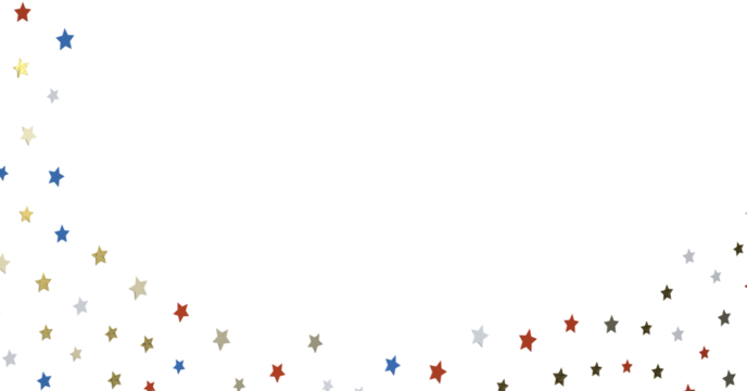 stars confetti on american independence day