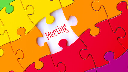 Fototapeta premium meeting colors puzzle