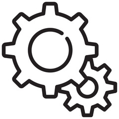 gear system cog wheel icon simple line