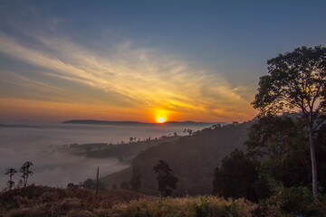 sunrise over mountain