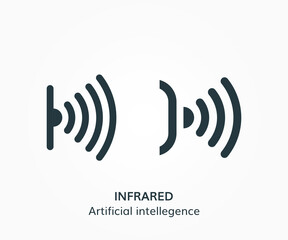 Infrared vector icon. Infrared symbol design from Future technology collection.