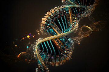 Dna molecules, Abstract 3d render of dna structure