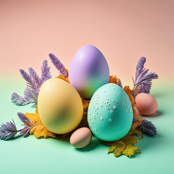 Pastel easter egg.  Pastelk eggs decoration. 