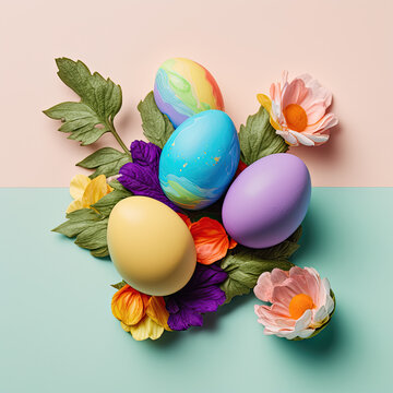 Pastel easter egg.  Pastelk eggs decoration. 
