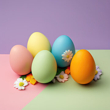 Pastel easter egg.  Pastelk eggs decoration. 