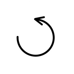 Reload icon isolated on white background. Reload illustration. Rotation pictogram. 