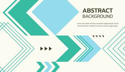 Blue and green cute color abstract geometric background vector illustration premium vector