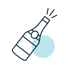 Champagne bottle isolated vector icon