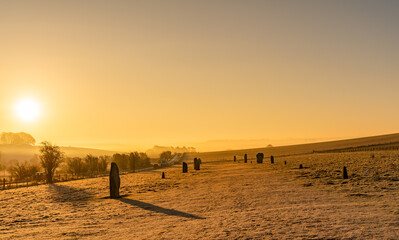 Avebury Stone Circle Neolithic and Bronze Age ceremonial site at dawn