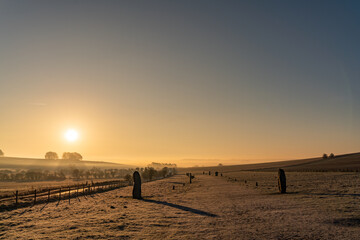 Avebury Stone Circle Neolithic and Bronze Age ceremonial site at dawn