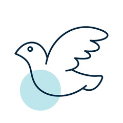 Wedding dove isolated vector icon