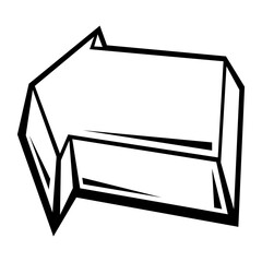 Illustration of comic arrow. Cartoon pop art creative image.