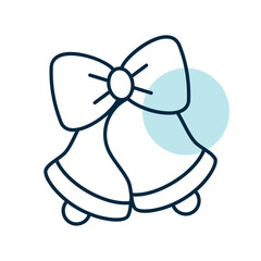 Wedding, Christmas bells isolated vector icon