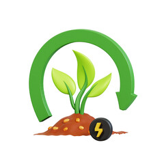 Bio Energy 3D Icon