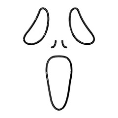 evil neon sign, modern glowing banner design, colorful modern design trends on black background. Vector illustration.