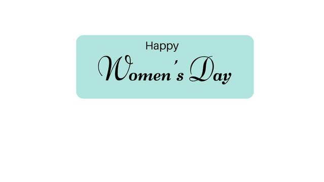 Happy Women's Day wish image with simple background