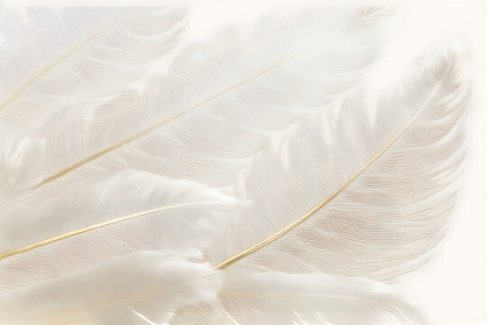 Fototapeta Beautiful white feather background