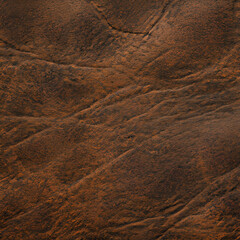 Brown Leather Texture Background created with Generative AI technology